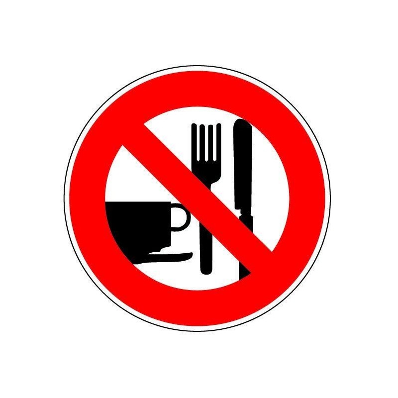PICTOGRAM: DO NOT DRINK OR EAT