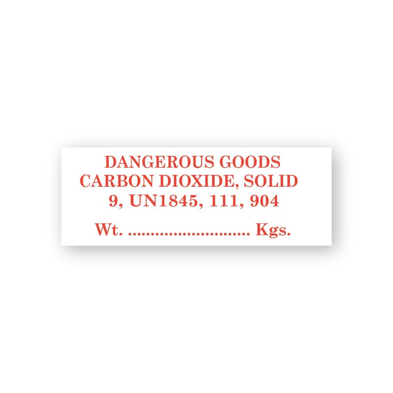 DANGEROUS GOODS - CARBON DIOXIDE, SOLID