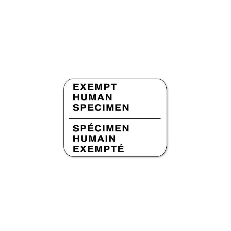 EXEMPT HUMAN SPECIMEN - EXEMPT HUMAN SPECIMEN